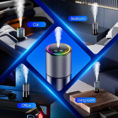 Car Air Freshener, Smart Car Air Freshener, RGB Music Syncing Light, Diffuser 150ml Capacity for 6 Months, Auto On/Off, Three Adjustable Modes