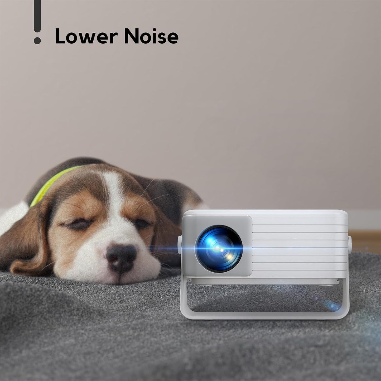 Mini Projector, 1080P Full HD Supported Portable Projector for Home Theater, Movie, Outdoor, Compatible with iOS/Android/HDMI/USB/TV Stick/PC